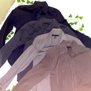 4 men’s express studio design dress shirts
